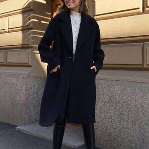 Aritzia Wilfred Rocco Wool Coat in Black - Size 2/Medium